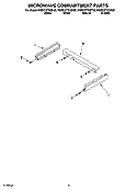 MICROWAVE COMPARTMENT PARTS Diagram and Parts List for KEMC377KWH05  KitchenAid Microwave Oven Combo