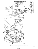 MACHINE BASE Diagram and Parts List for LA6400XPW5  Whirlpool Washer