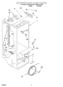 REFRIGERATOR LINER Diagram and Parts List for RS22AQXGW01  Roper Refrigerator
