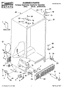 CABINET PARTS Diagram and Parts List for TS25AFXKQ03  Estate Refrigerator