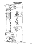 GEARCASE Diagram and Parts List for LC4500XTW1  Whirlpool Washer