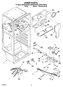 LINER PARTS Diagram and Parts List for ER8GHKXMQ02  Whirlpool Refrigerator