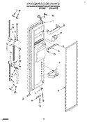 FREEZER DOOR Diagram and Parts List for 3ED25DQXBN00  Whirlpool Refrigerator