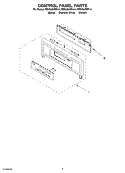CONTROL PANEL PARTS Diagram and Parts List for RBD306PDB14  Whirlpool Wall Oven
