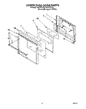 LOWER OVEN DOOR Diagram and Parts List for RB770PXYQ6  Whirlpool Wall Oven