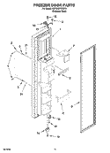 FREEZER DOOR PARTS Diagram and Parts List for KSRG22FKSS18  KitchenAid Refrigerator