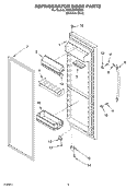 REFRIGERATOR DOOR PARTS Diagram and Parts List for KSRG25FKSS05  KitchenAid Refrigerator