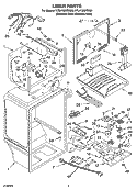 LINER PARTS Diagram and Parts List for KTRA19KRSS00  Whirlpool Refrigerator