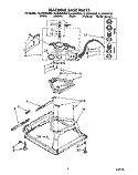MACHINE BASE Diagram and Parts List for 3LA5800XSW0  Whirlpool Washer