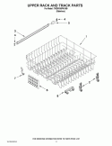 UPPER RACK AND TRACK PARTS Diagram and Parts List for 7WDF530PAYM0  Whirlpool Dishwasher