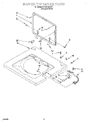 WASHER TOP AND LID Diagram and Parts List for BYCWD6274W1  Crosley Washer Dryer Combo