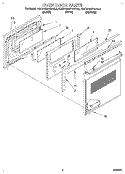 OVEN DOOR, LITERATURE Diagram and Parts List for KEDH207BAL0  KitchenAid Range