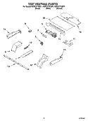 TOP VENTING, OPTIONAL Diagram and Parts List for KEBC277KWH1  KitchenAid Wall Oven