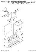 DOOR AND PANEL PARTS Diagram and Parts List for KUDP02FRBL3  KitchenAid Dishwasher