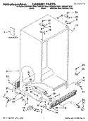 CABINET PARTS Diagram and Parts List for KSRX25FTSS01  KitchenAid Refrigerator