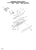 CONTROL PANEL Diagram and Parts List for KSSS36FKX01  KitchenAid Refrigerator