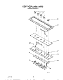 CONTROL PANEL Diagram and Parts List for RC8950XRH1  Whirlpool Cooktop