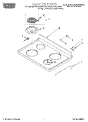 COOKTOP Diagram and Parts List for FES330GQ0  Roper Range