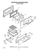 OVEN DOOR AND BROILER Diagram and Parts List for SF3117SRW0  Whirlpool Range