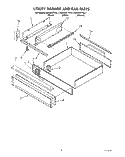 UTILITY DRAWER AND RAIL Diagram and Parts List for KEDS207YAL1  KitchenAid Range