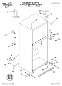 CABINET, LITERATURE Diagram and Parts List for ET1WTKXKQ02  Whirlpool Refrigerator