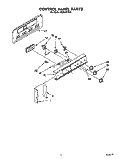 CONTROL PANEL Diagram and Parts List for FEP330YW0  Roper Range