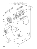 ICEMAKER Diagram and Parts List for KSRS22QGWH02  KitchenAid Refrigerator