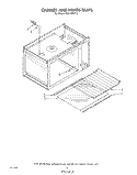 CABINET AND HINGE Diagram and Parts List for RM778PXT0  Whirlpool Microwave Oven Combo