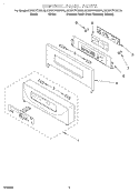 CONTROL PANEL Diagram and Parts List for KEBS177DSS10  KitchenAid Wall Oven