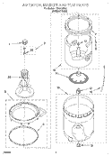 AGITATOR, BASKET AND TUB Diagram and Parts List for LXR6232EQ0  Whirlpool Washer