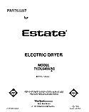 SECTION Diagram and Parts List for TEDL640AN0  Whirlpool Dryer