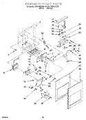 DISPENSER FRONT Diagram and Parts List for KSUS22QDWH00  KitchenAid Refrigerator