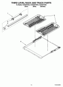 THIRD LEVEL RACK AND TRACK PARTS, OPTIONAL PARTS (NOT INCLUDED) Diagram and Parts List for KUDE60FVSS0  KitchenAid Dishwasher