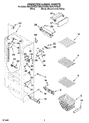 FREEZER LINER PARTS Diagram and Parts List for ES5LHAXSQ01  Whirlpool Refrigerator