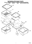 REFRIGERATOR SHELF PARTS Diagram and Parts List for GS6NBEXRT00  Whirlpool Refrigerator