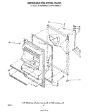REFRIGERATOR DOOR Diagram and Parts List for ET16JMXRWR0  Whirlpool Refrigerator