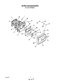 OVEN DOOR Diagram and Parts List for B8758B2  Roper Range