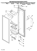 REFRIGERATOR DOOR PARTS Diagram and Parts List for KSCS25FVSS00  KitchenAid Refrigerator