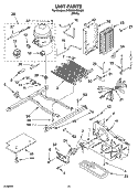 UNIT PARTS Diagram and Parts List for 5VGS3SHGKQ01  Whirlpool Refrigerator