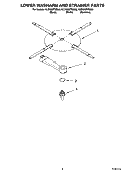LOWER WASHARM AND STRAINER PARTS Diagram and Parts List for KUDS02FRWH0  KitchenAid Dishwasher