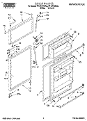 DOOR Diagram and Parts List for RT18DKXDN20  Roper Refrigerator
