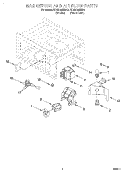 MAGNETRON AND AIR FLOW Diagram and Parts List for KCMS125EWH0  KitchenAid Microwave