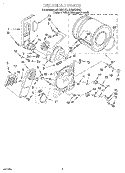 SECTION Diagram and Parts List for LER4634DZ1  Whirlpool Dryer