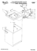 TOP AND CABINET, LIT/OPTIONAL Diagram and Parts List for LSP8244BG0  Whirlpool Washer