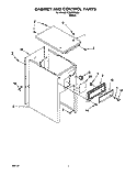CABINET AND CONTROL Diagram and Parts List for TC800SPJB0  Whirlpool Trash Compactor