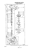 GEARCASE Diagram and Parts List for 6LA5800XTF1  Whirlpool Washer