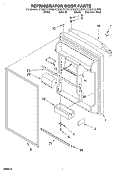 REFRIGERATOR DOOR Diagram and Parts List for GT22DCXJB00  Whirlpool Refrigerator