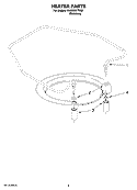 HEATER PARTS Diagram and Parts List for KUDX03FTSS0  KitchenAid Dishwasher
