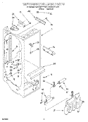 REFRIGERATOR LINER Diagram and Parts List for KSRS25FDWH00  KitchenAid Refrigerator