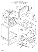 LINER Diagram and Parts List for ET18PKXGN01  Whirlpool Refrigerator